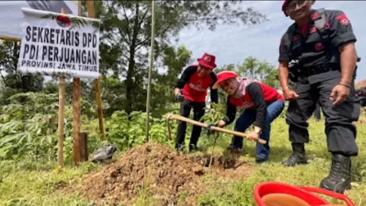 PDIP Jatim Hijaukan Pantai Modangan HUT Emas Aksi Nyata Demi Bumi Malang Selatan