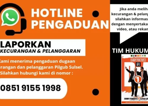 Pilgub Sulsel Bermasalah? Hotline Pengaduan DIA Ungkap Semua Kecurangan