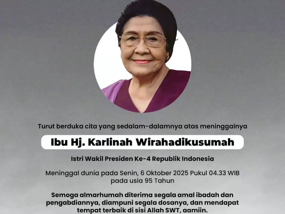 Kabar Duka Karlinah Umar Istri Wapres Ke 4 Tutup Usia di Usia 95 Tahun