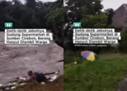 Panik Warga Cirebon Berebut Barang Mewah Banjir dari Supermarket yang Ambruk
