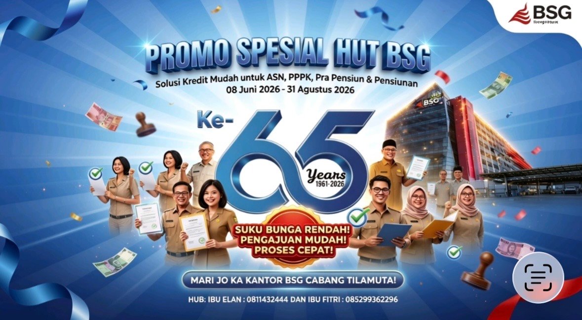 HUT ke-65 Bank SulutGo: Bunga Kredit ASN, PPPK, dan Pensiunan Turun